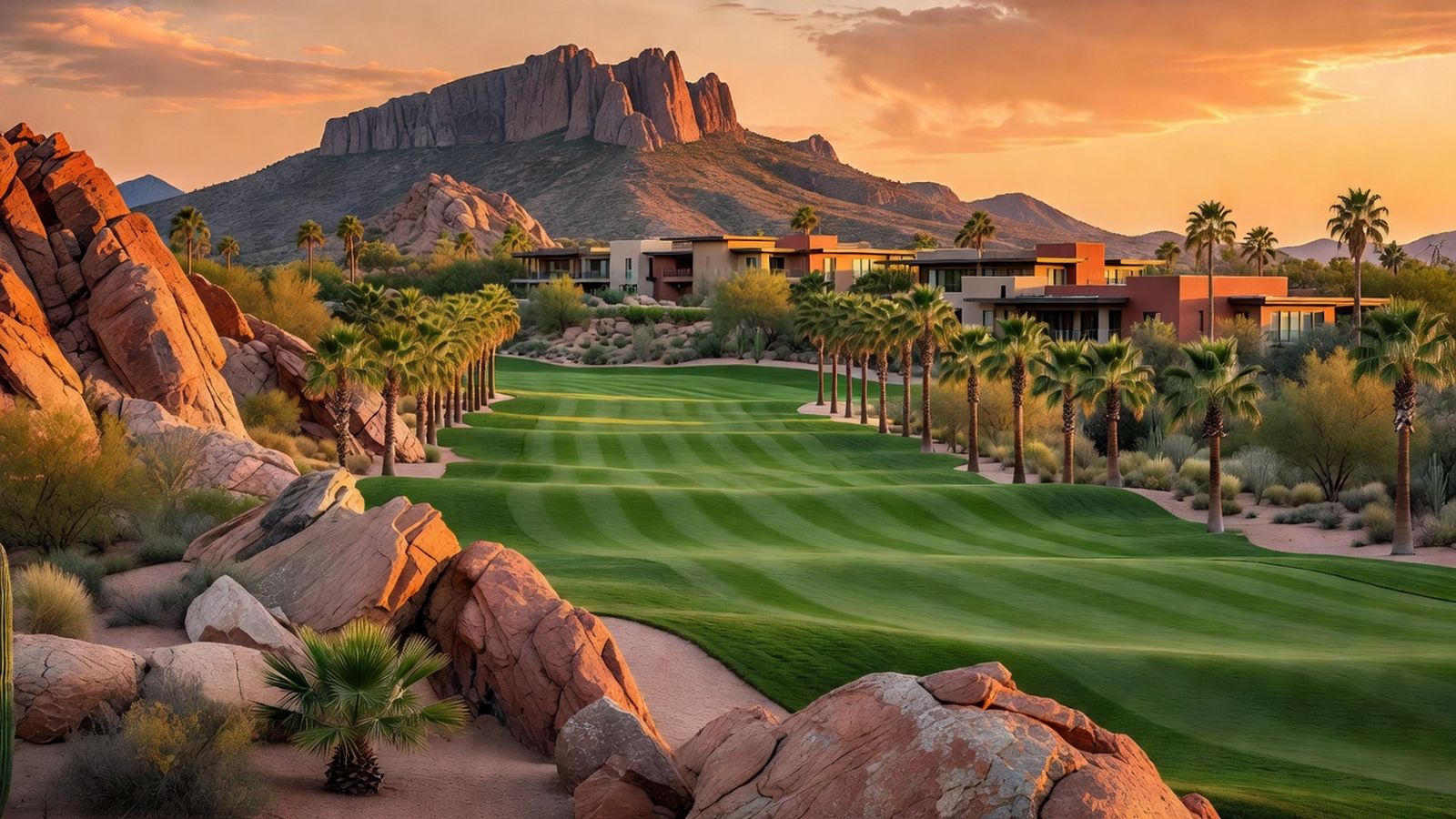 Sonoran desert golf scenery
