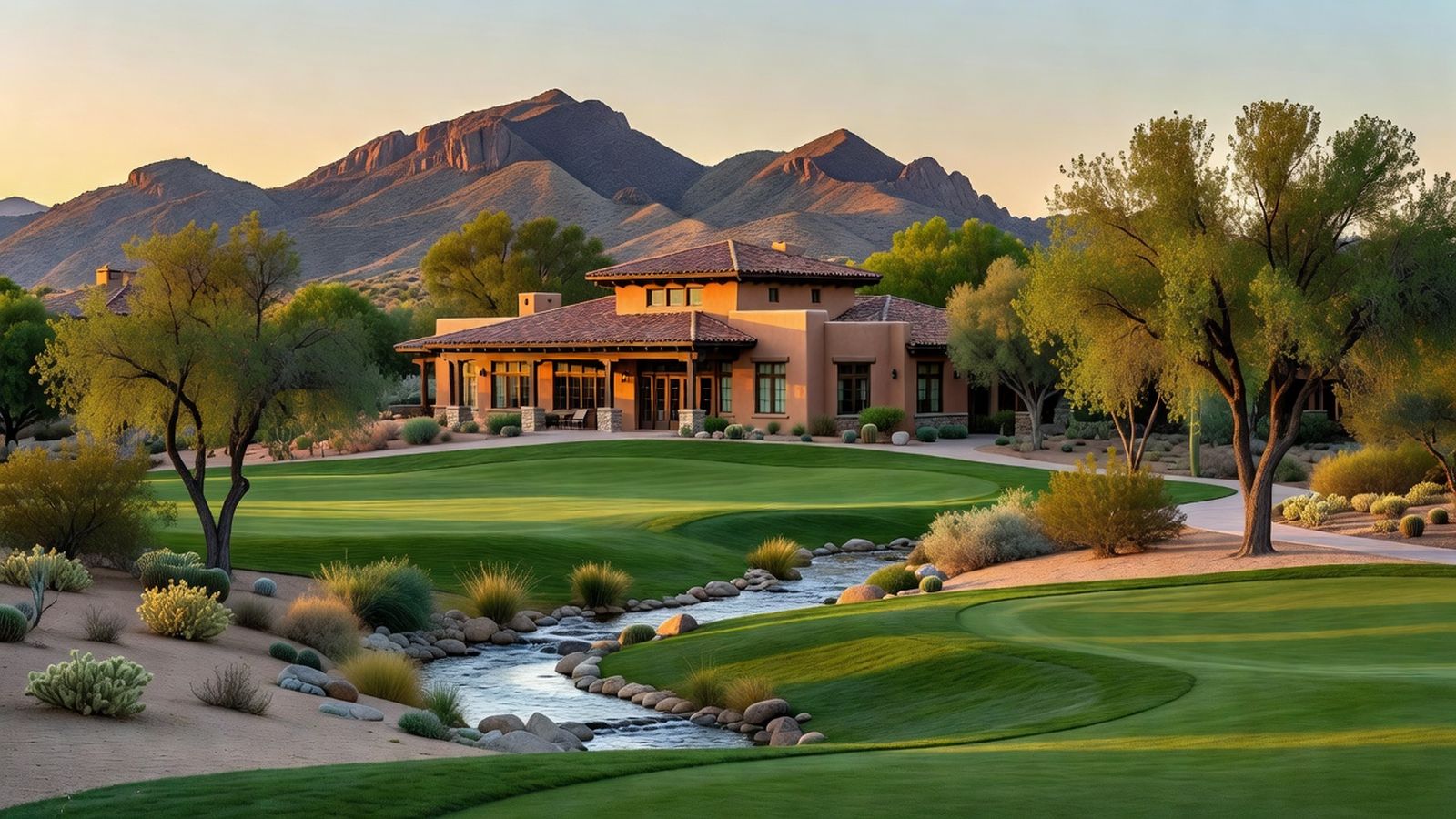 Sonoran desert golf scenery