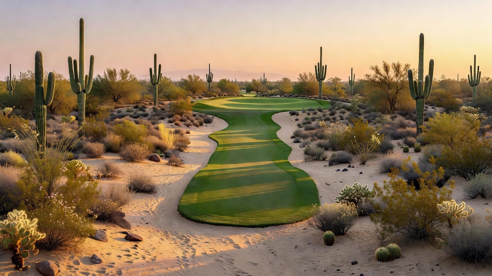 Sonoran desert golf scenery