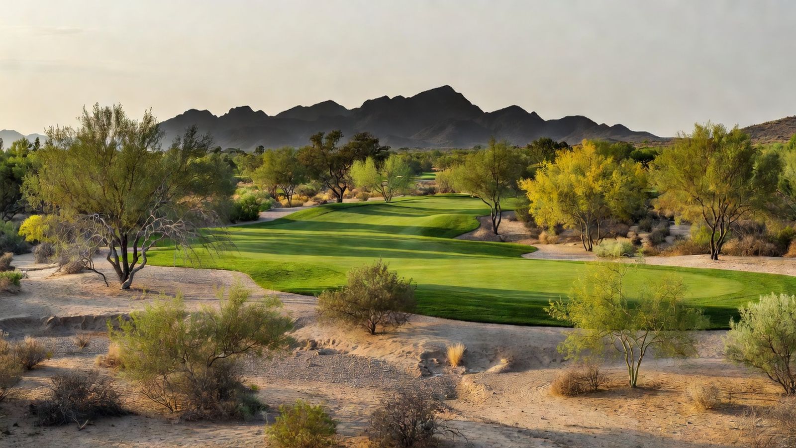 Sonoran desert golf scenery