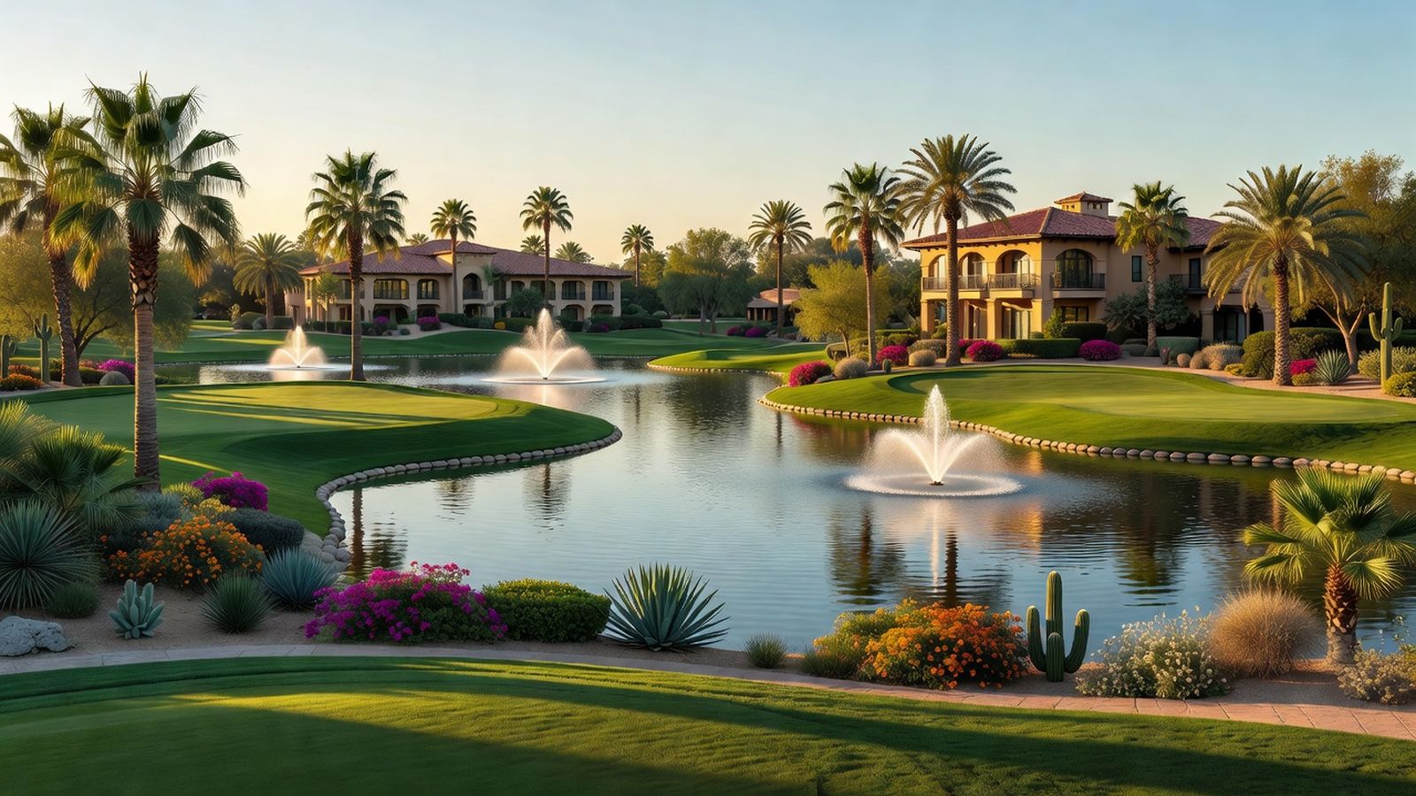 Sonoran desert golf scenery