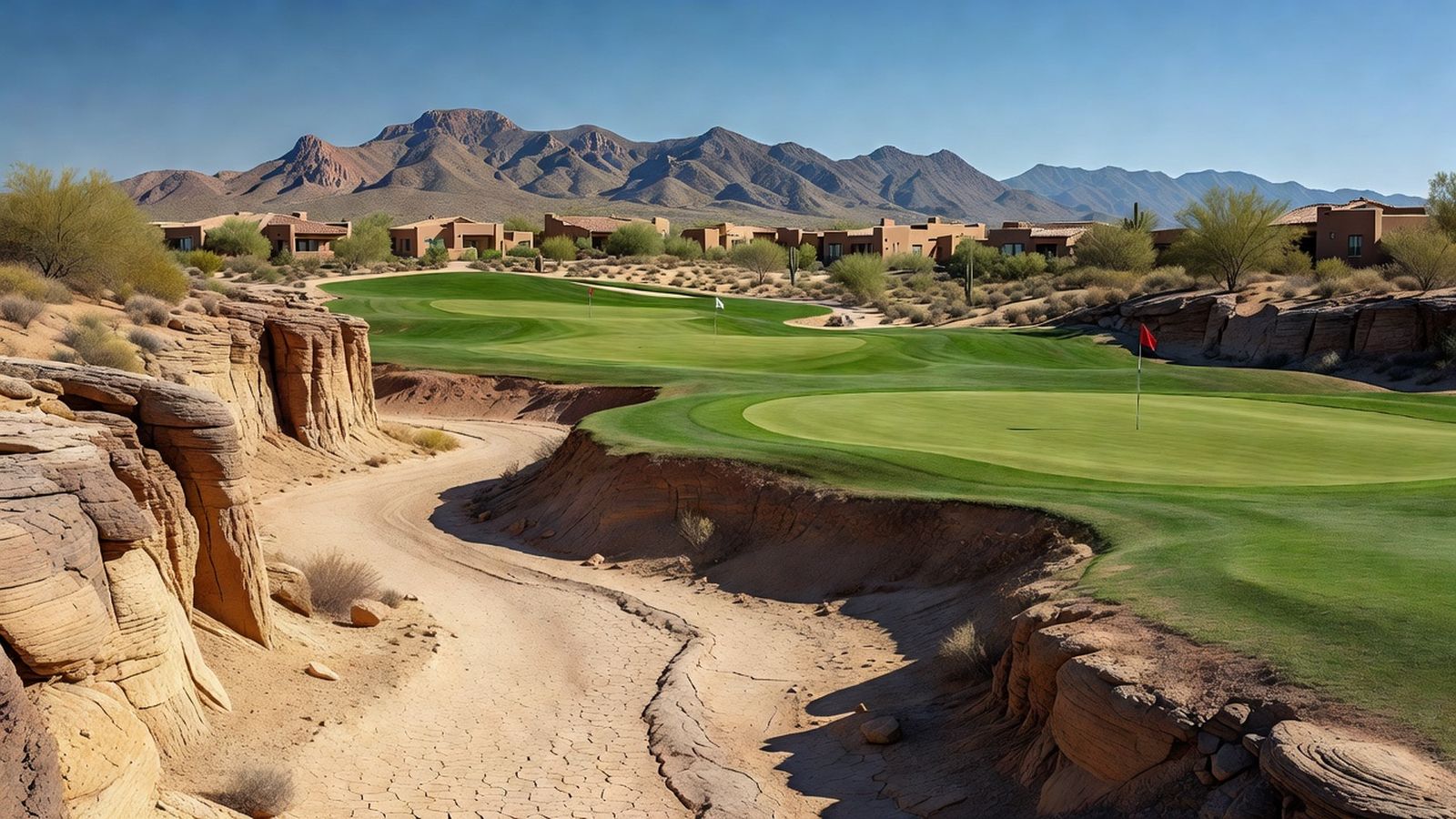 Sonoran desert golf scenery