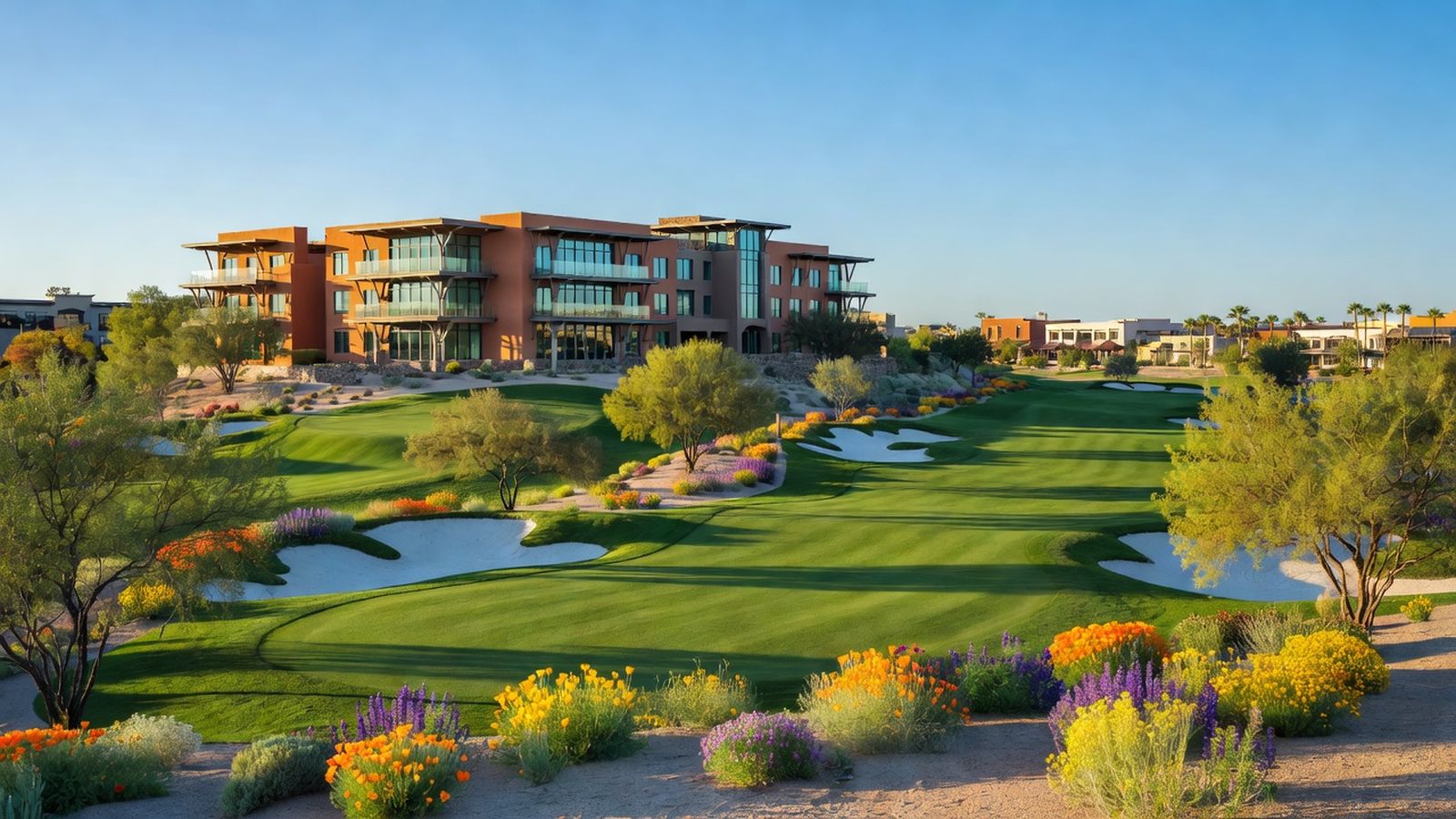 Sonoran desert golf scenery