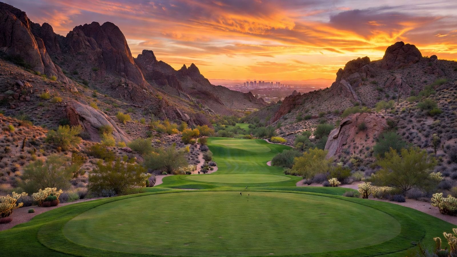 Sonoran desert golf scenery