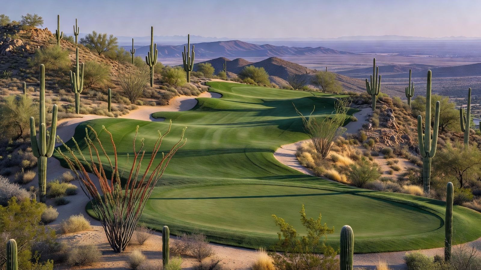 Sonoran desert golf scenery