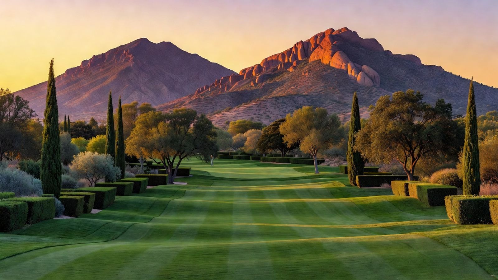 Sonoran desert golf scenery