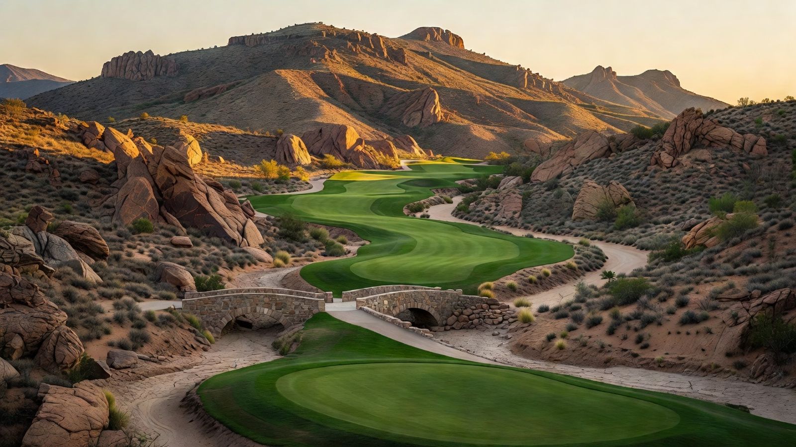 Sonoran desert golf scenery