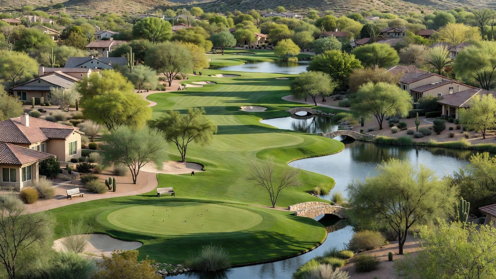 Sonoran desert golf scenery