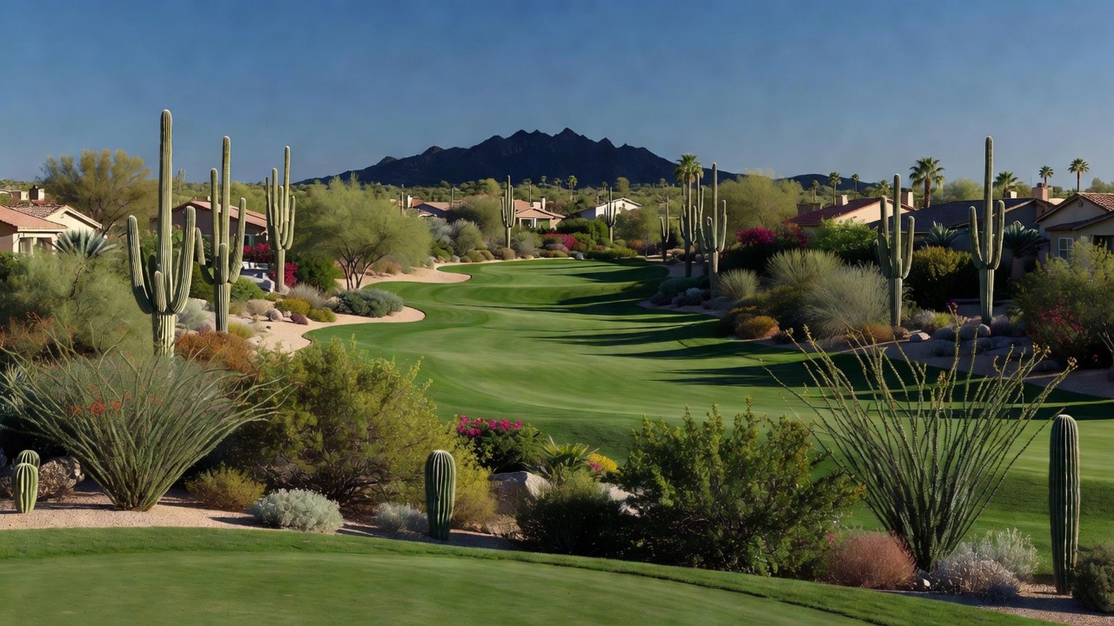 Sonoran desert golf scenery